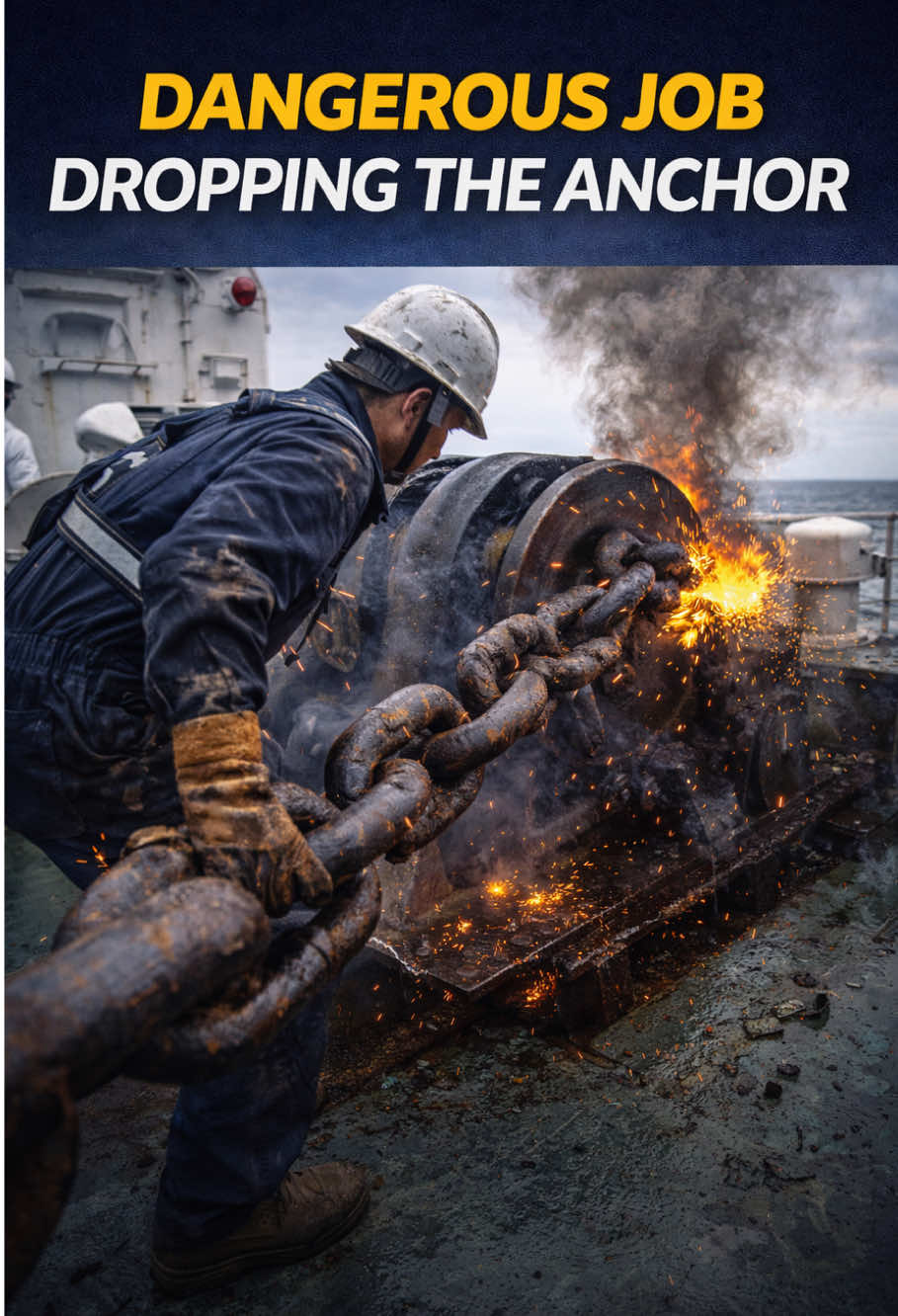 The Anchor Drop Danger#ship #maritime #heavyequipment #foryoupage #Knowledge