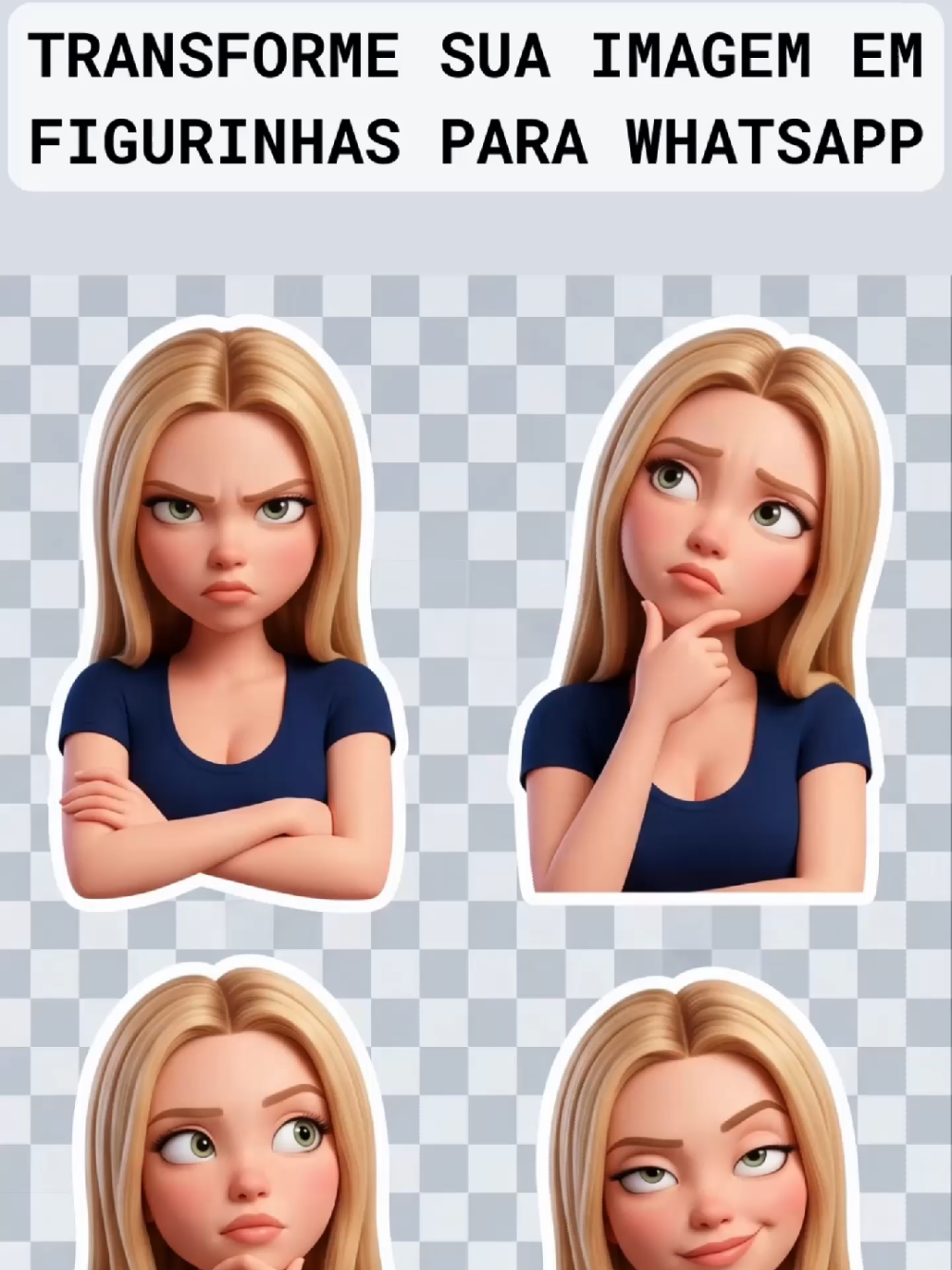 Prompt para fazer sua imagem virar stickers, podem ser usados como figurinhas no WhatsApp.  COMO USAR O PROMPT: Abra um gerador de imagens (Chat GPT, Gemini, Flow, etc...) Faça upload da sua imagem e cole o prompt.  Se quiser esse prompt me pede nos comentários, ou pausa o vídeo e tira print. #foryou #chatgpt #nanobanana #prompts #figurinhas 