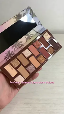 16-Color Shimmer Eyeshadow Palette, Blendable Pearlescent and Matte Glitter, Earth Tone Gentle Colors, Korean Style Eye Makeup for Daily Use 