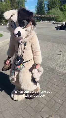 My bsf is recording I am not hitting a random person 💔 #furry #fursuit #fursuiting #fursona #fursuitmaking 
