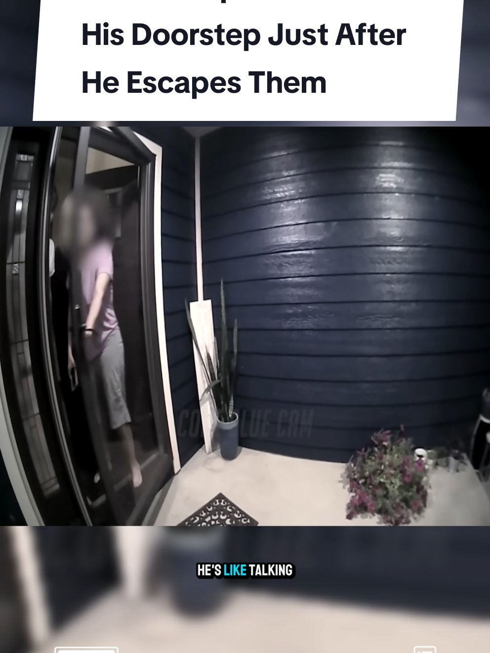 Police Surprise Man at His Doorstep Just After He Escapes Them #cops #bodycam 