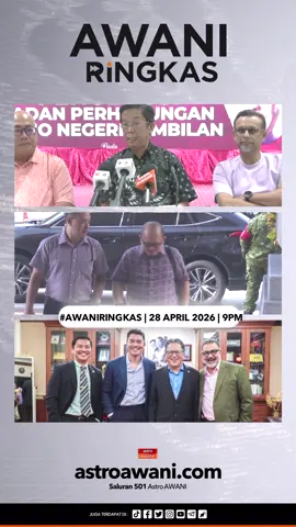 #AWANIRingkas 28 April 2026 | 9PM Berikut merupakan rangkuman berita setakat 9 malam, 28 April 2026 1️⃣ UMNO Negeri Sembilan mohon menghadap Tuanku Muhriz 2️⃣ Kes rasuah Shamsul Iskandar kekal di Mahkamah Sesyen 3️⃣ Henry Golding ke Parlimen, bincang isu Sarawak #awaniringkas