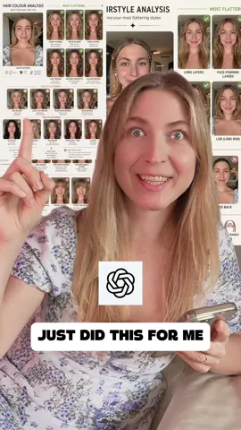i was today years old when i found out chatgpt can do a full hair consultation 💇‍♀️ face shape. hair type. undertone. which cuts suit me, which shades to dye, which bangs to never get. all from one selfie. comment HAIR for the three prompts i used 💛 #chatgpttricks #hairanalysis #aitools #hairtok #waitaicandoit