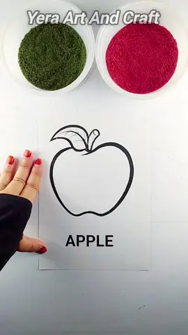 APPLE SAND ART COLORING. #sandart #painting #asmr #asmrsounds 