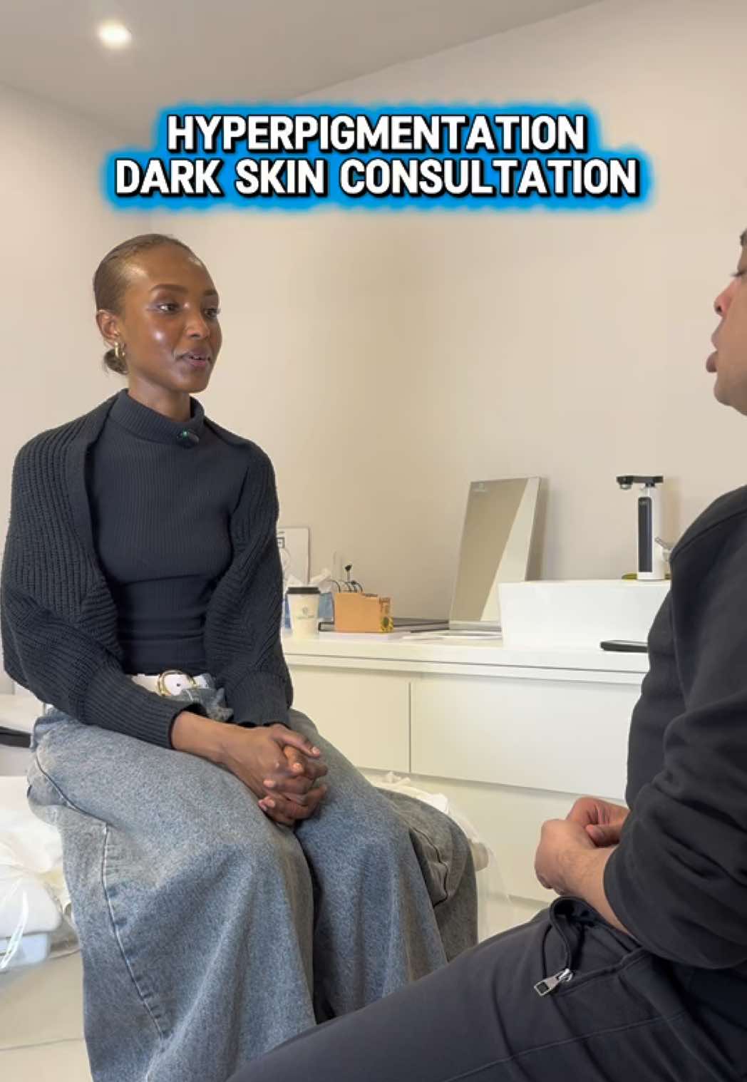 Hyperpigmentation consultation before treatment  #hyperpigmentation #skinspecialist #darkskin #blackskincare #berkshire 