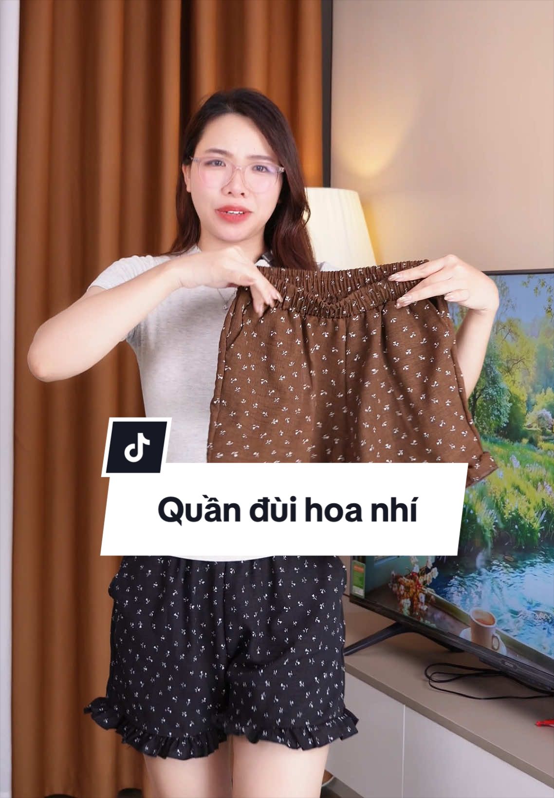 Quần đùi hoa nhí, mềm mát lắm nha mấy bà ơi, tranh thủ giá hời săn liền nha#domireview #quanduinu #quandui #quanduihoa #quanduidui 