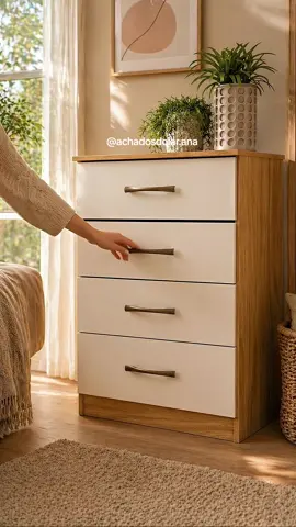 Cômoda MS913 com 4 Gavetas- Organização e estilo para transformar seu ambiente #comoda #moveis #organização #quarto #decoracao 