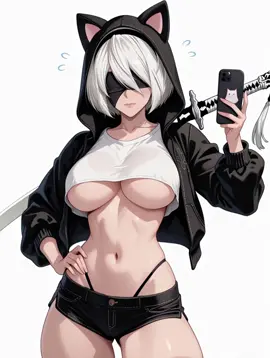 2B Nier Automata   4k live wallpaper music video baddie gaming  #waifu #anime #dancevideos #baddie #livewallpaper 