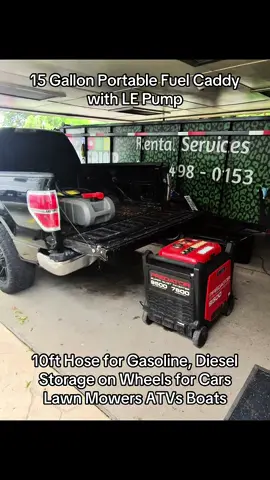【GARVEE】 15 Gallon Portable Fuel Caddy with LE Pump & 10ft Hose for Gasoline Diesel Storage on Wheels for Cars Lawn Mowers ATVs Boats Red Yellow Gray Options - Convenience   @garveeprotools, use ##Garvee##GarveeProTools##USGarage##USAModification