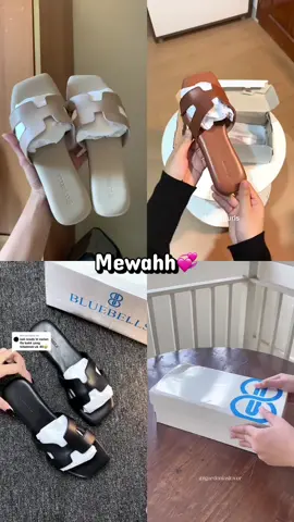 Bluebells NAOMI Sendal Flat Wanita #sandalwanita #sandalcantik #mewah #wibgajian 