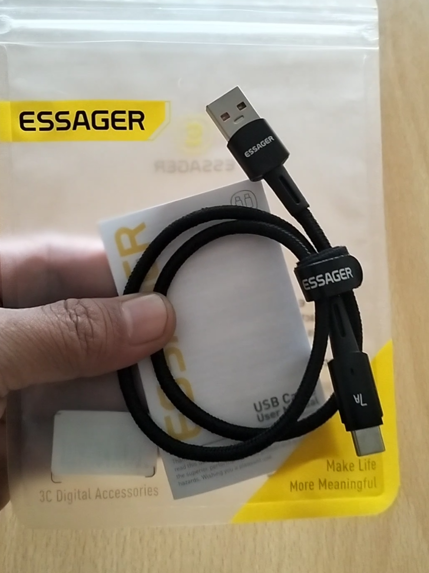Essager Kabel Data 7A 66W Fast Charging  #essager #kabeldata #kabelcharger #kabeldatafastcharging 
