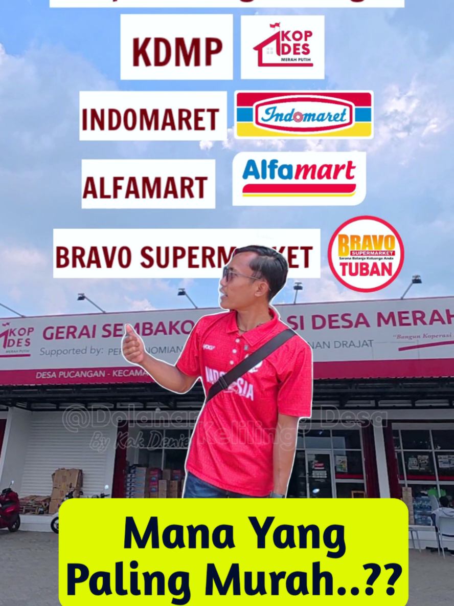 Komparasi Perbandingan Harga di Kdmp,Indomaret,Alfamart dan Supermarket(Bravo) Mana Yang Paling Murah..?#kakdeniey #dolanankelilingdesa #kdmp #indomaret #alfamart 