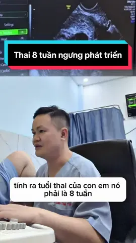 Thai 8 tuần tuần ngưng phát triển ##phongkhamsanphukhoatanbinh##thutinhongnghiem##khamthai##bscaothanhtung##thaingungphattrien