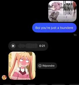 It’s not like I like you or anything!!!!!! >\\\\<  Ngh his voice[ 🤑] #tsundere #singing #trend #fyp #cute 