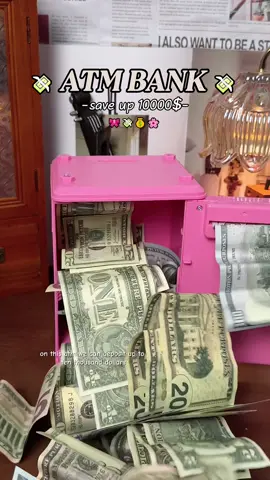 ATM 🤑💸💵💰 This mini ATM helped me save $10000🤑 #savingmoney #moneytips #giftidea #piggybank #tiktokshopfinds 