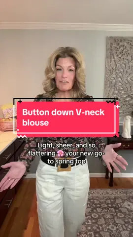 Button-down V-neck flared sleeve blouse #flaredsleeveblouse #effortlessoutfits #everydaystyle #tiktokshopmemorialday #tiktokshopstockup 