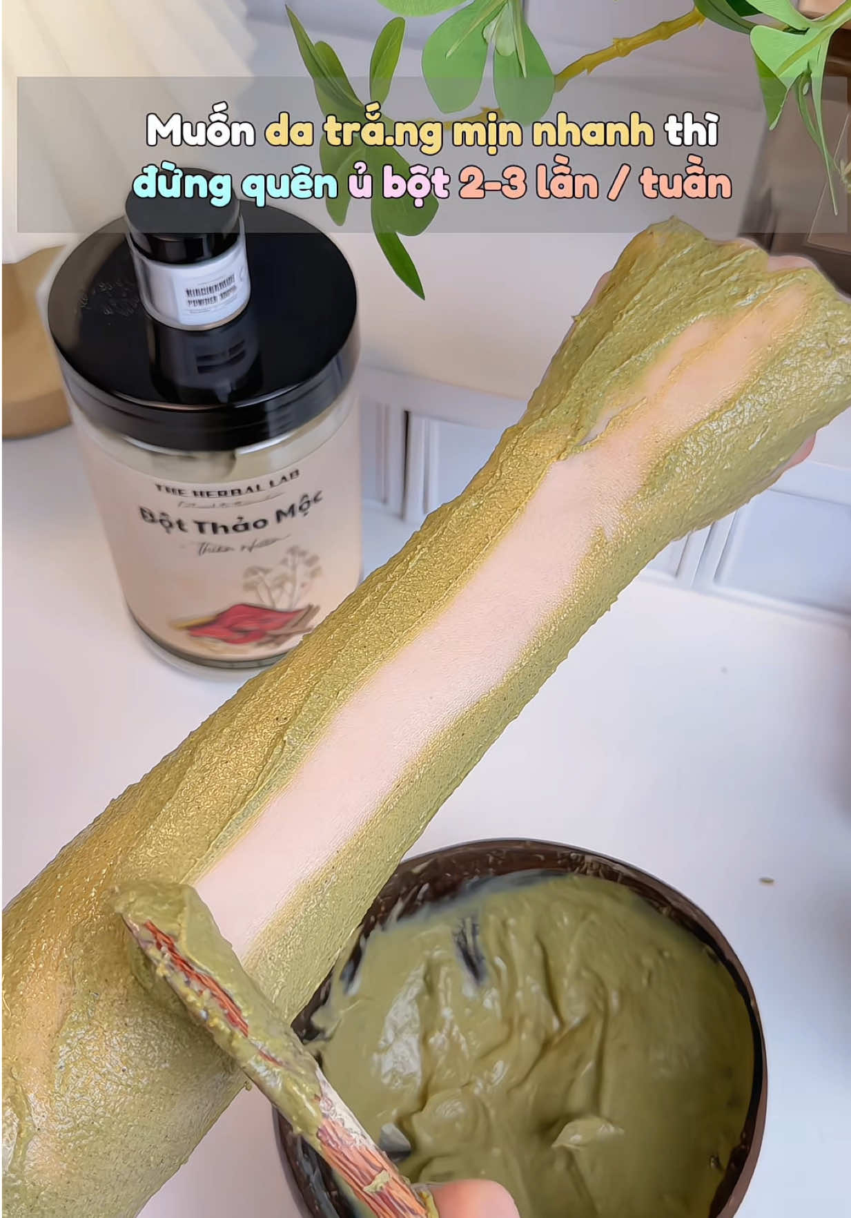Ủ bột đi mấy bà siêng 1 tuần 2-3 lần thôi , da mịn sá.ng thích lắm nha. #theherballab #botuthiennhien #botthaomoc #botthaomoctamtrang 