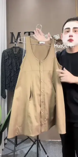 Váy suông nâu diện hè siu xinh đây ạ 😍😍 #MuaOutfit #xuhuong #xuhuongtiktok #foryou #fyp 