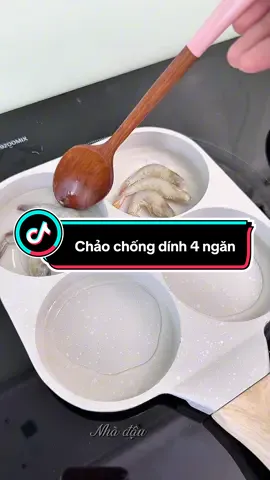 Hơi quá lửa một xíu nhưng mà tui ưng cái chảo chống dính 4 ngăn này nha  #chao4nganchongdinh #chaochongdinh #banhxeo #foodtiktok #xuhuong 