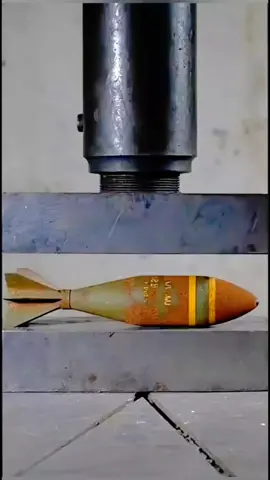 Wow Bomb under the hydrolic press #factorywork #asmr #Usa #processvideo #satisfying 