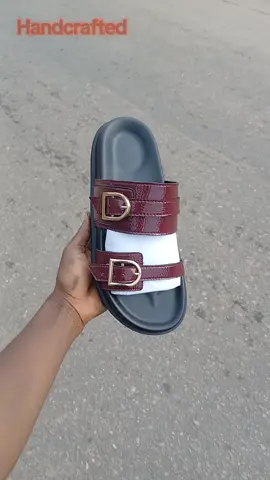 Handcrafted with durable materials, 20k.  Available on order in sizes and colors  #shoemaking #fyp #shoemakerinbenin #fashion 