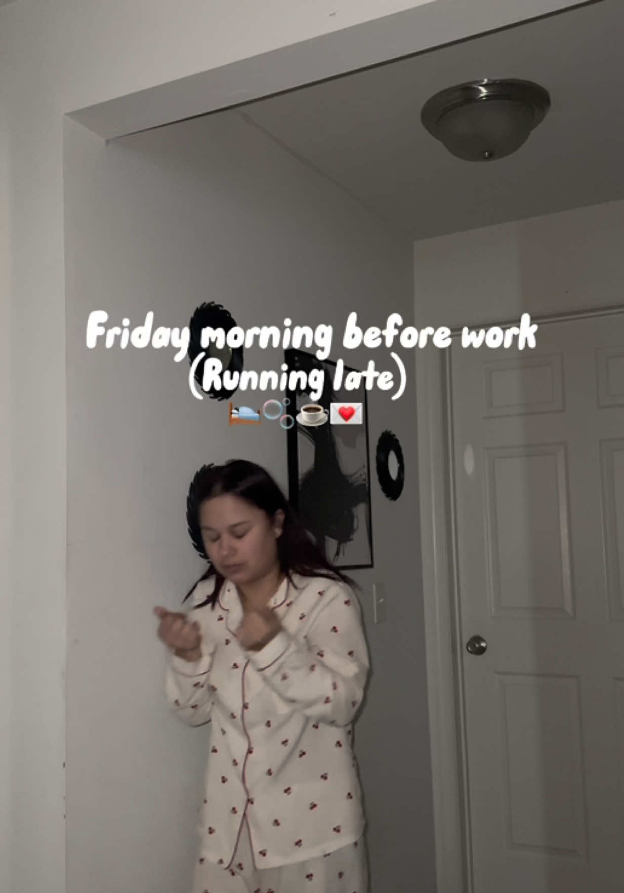 Clocked in with 2 mins to spareeeee😜 #fyp #foryou #morningroutine #latina #morningvibes  @Aveeno @Dove Beauty & Personal Care @Premier Protein @Dunkin' 