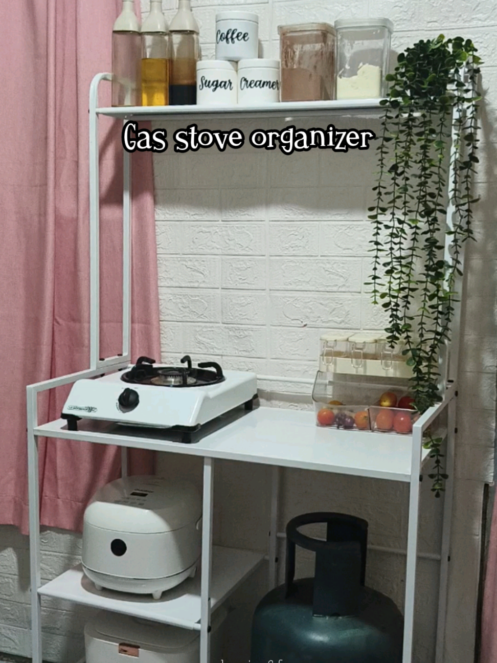 Kitchen Gas stove rack organizer #kitchenorganizer #stoverrack #stoveorganizer #shelvesorganizer #gasstoverack 