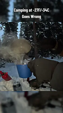 Camping at -27F/-34C Goes Wrong #outdoor #Outdoors #outdoorcooking #camp #camping #cook #cooking #survive #survival #alaska #bushcraft 