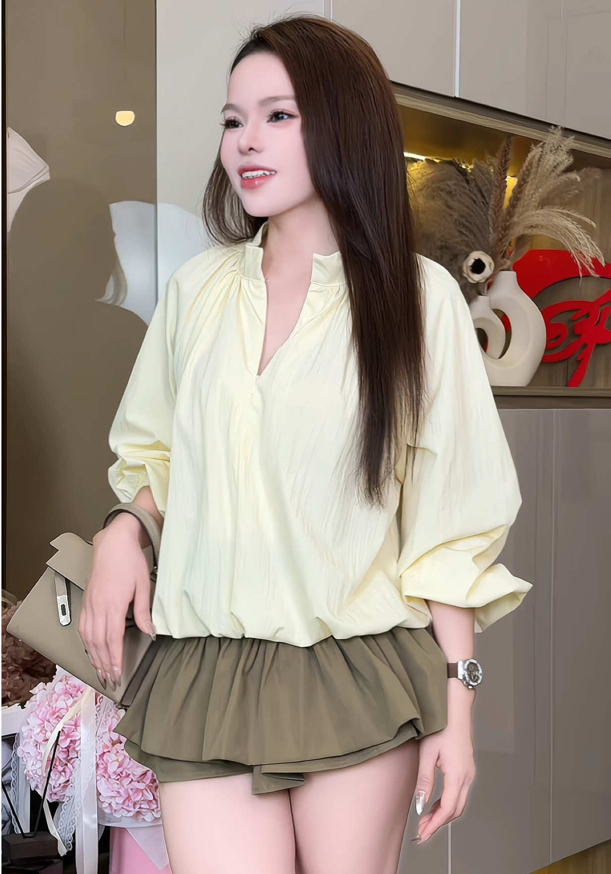 Áo kiểu tay bồng nữ thiết kế điệu đà sang trọng thanh lịch diện đi học ưng mê #aodep #aotaybong #gucuahue 