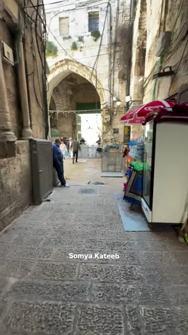 Entrance to the Al Aqsa Syarif Complex via the Bab ul Hitta Gate at the Western side. 