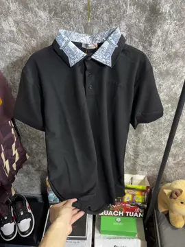 Polo versac đen phối cổ xanh đơn giản lịch sự anh em nhỉ 🆘‼️ #xuhuong #quachtuanstore 
