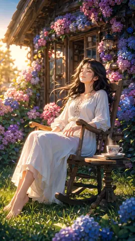 She stopped running. She sat down. And the world became beautiful again 🌸☀️ #aelora #calmyourmind #healingvibes #slowliving #foryou  