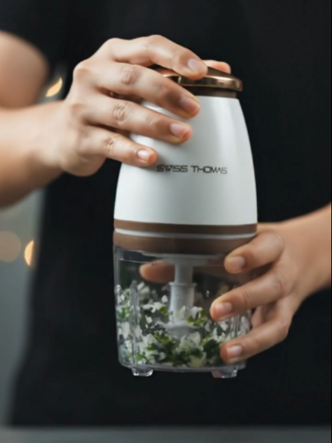 Swiss Thomas Multi-Functional Electric Baby Food Processor Blender Chopper 1000ml 4-Blades Garlic Chilli Mesin Pengisar Makanan