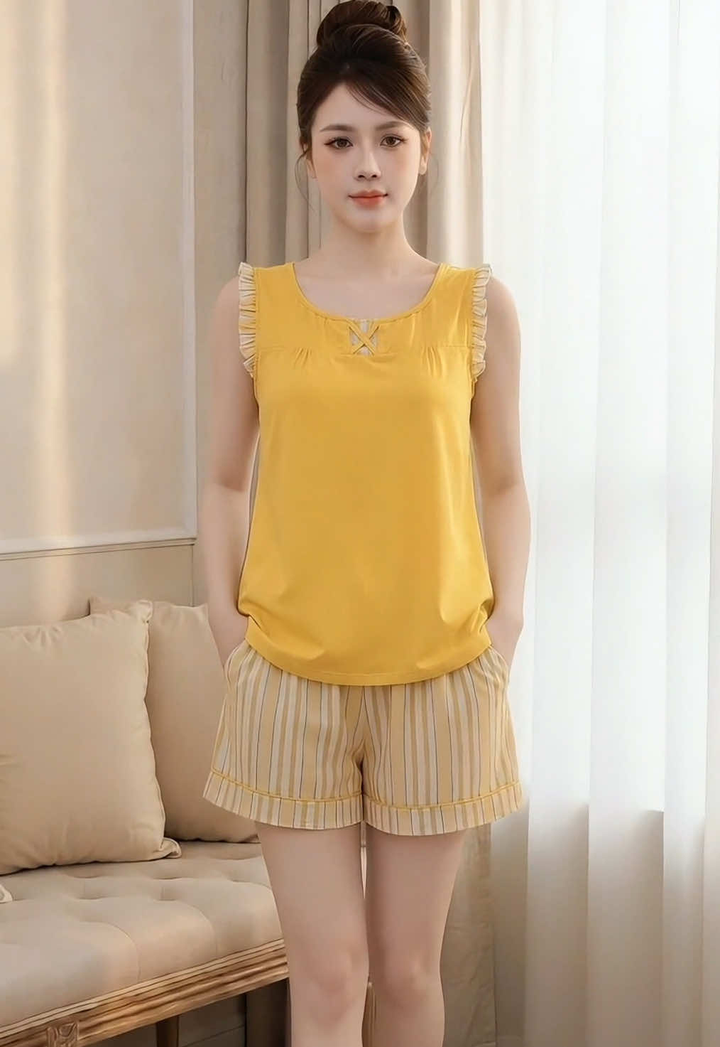 Bộ đũi phối kẻ xinh   #donguxinh #doboxinh #dobo #dongunu #dobomacnha 