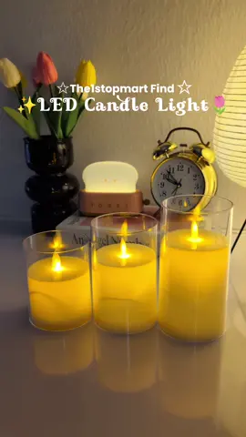 The1StopMart Find 🌷✨ LED Candle Light set of 3 Battery powered, flameless and absolutely gorgeous in any space🤍 ₦15,500 🛒 Shop now → the1stopmart.com 📲 DM to order #the1stopmart #ledcandles #flamelesscandles #candlelight #aestheticroom 