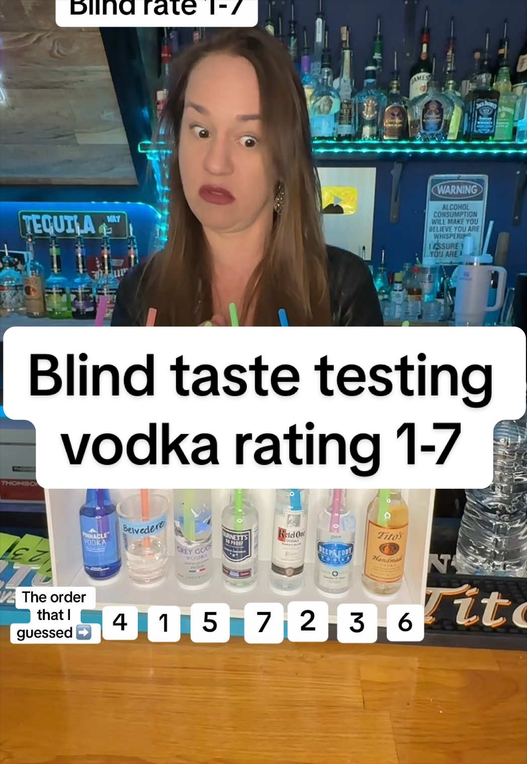 Blind taste testing vodka and rating them from best to worst #bartender #vodka #tastetest #blindtasting 