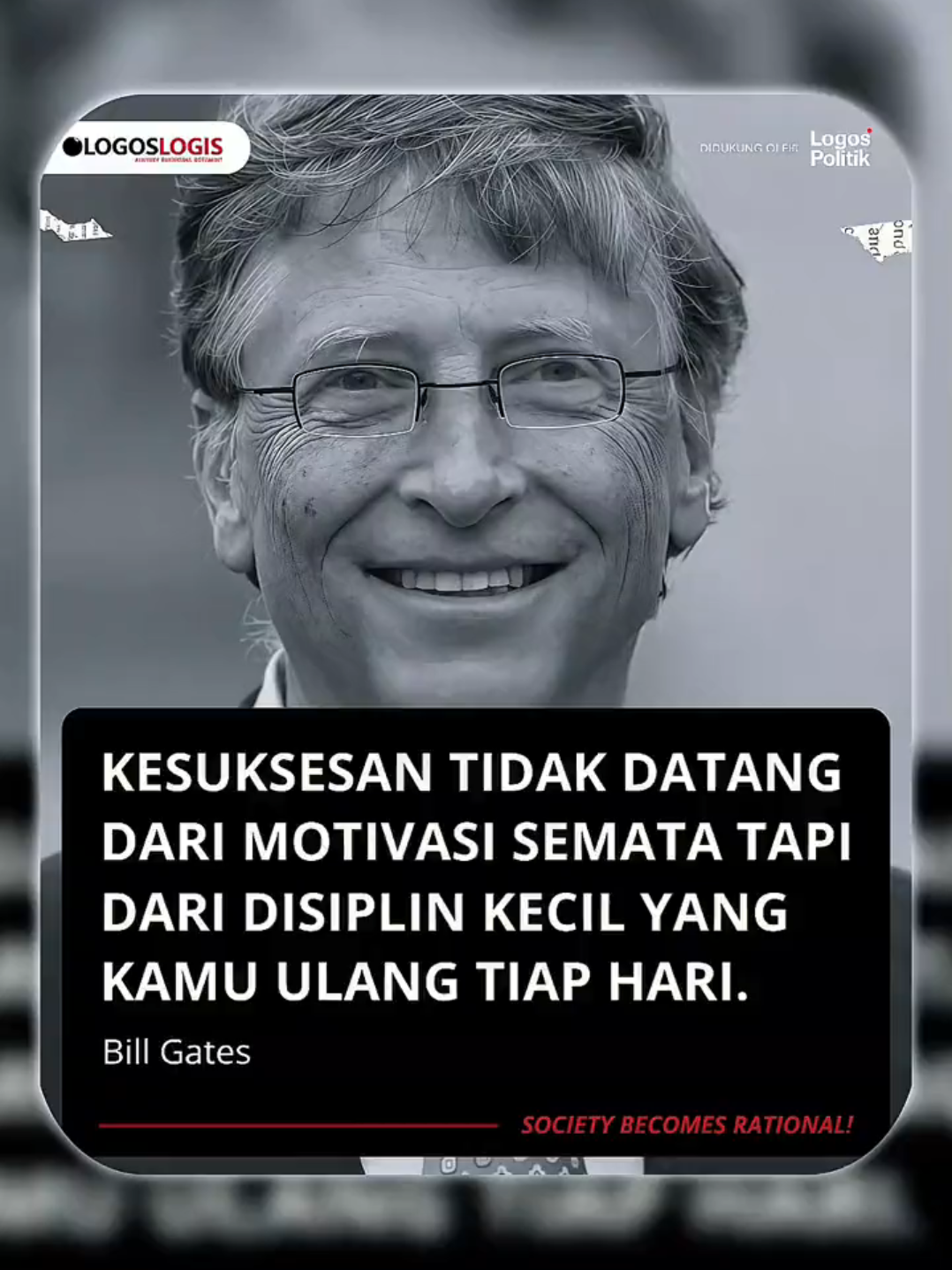 Bill Gates, nama lengkap William Henry Gates III, lahir 28 Oktober 1955 di Seattle, Washington, Amerika Serikat, adalah pengusaha, investor, filantropis, dan penulis asal Amerika Serikat. Ia dikenal luas sebagai pendiri Microsoft, perusahaan perangkat lunak terbesar di dunia, dan merupakan salah satu tokoh paling berpengaruh dalam revolusi komputer pribadi serta dunia filantropi global.   Profil Singkat   - Lahir: 28 Oktober 1955, Seattle, Washington, Amerika Serikat - Pendidikan: Masuk Universitas Harvard namun keluar pada tahun 1975 untuk mendirikan Microsoft - Karier:- Bersama Paul Allen mendirikan Microsoft pada tahun 1975, menjabat sebagai CEO hingga tahun 2000, kemudian menjadi arsitek perangkat lunak utama hingga tahun 2008 - Pada tahun 2020, mengundurkan diri dari dewan direksi Microsoft untuk fokus sepenuhnya pada kegiatan filantropi - Kekayaan: Salah satu orang terkaya di dunia, pernah menempati peringkat pertama selama bertahun-tahun, dengan kekayaan bersih sekitar US$115,1 miliar per Mei 2025 - Penghargaan: Telah menerima banyak penghargaan, termasuk Presidential Medal of Freedom pada tahun 2016, serta gelar doktor kehormatan dari berbagai universitas ternama   Kontribusi Utama   - Teknologi: Memimpin pengembangan sistem operasi MS-DOS dan Windows yang mendominasi pasar komputer pribadi, mengubah cara orang bekerja, belajar, dan berkomunikasi. - Filantropi: Bersama mantan istrinya Melinda French Gates mendirikan Bill & Melinda Gates Foundation pada tahun 2000, salah satu yayasan amal terbesar di dunia yang fokus pada kesehatan global, pendidikan, dan pengentasan kemiskinan, termasuk upaya pemberantasan penyakit seperti malaria dan polio serta peningkatan akses vaksin di negara berkembang. Ia juga berkomitmen untuk menyumbangkan sebagian besar kekayaannya untuk tujuan amal.   #billgates #logospolitik #logikasederhana #filsufsejati  #filsafatpemikiran #logoslogis #logikafilsuf #filsufamatir