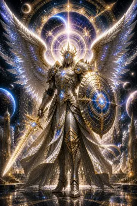 Divine power awakens ⚡ This celestial warrior guards the universe beyond time and space 🌌✨ Hashtags: #AIArt #CosmicAngel #DivinePower #Celestial #AngelWarrior             