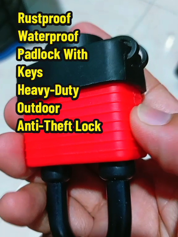 Rustproof Waterproof Padlock With Keys Heavy-Duty Outdoor Anti-Theft Lock for Gate Truck Storage #musthave #padlock #heavyduty #lock #stainlesssteel 