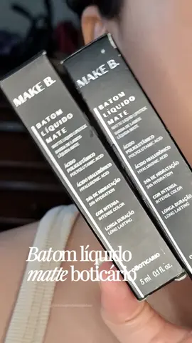 Batom líquido matte Boticário, linha MakeB. #creatorsearchinsights #fyp #batomvermelho #boticario  #batommatte 
