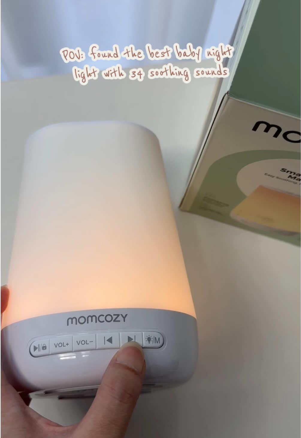 The cutest baby night light/ white noise sound machine that is both aesthetic AND functional!! 🤍✨ 🌙 Enhances sleep quality with personalized therapy: Soothing sounds and customisable timers help users fall asleep faster and wake up refreshed 🌙 Wide variety of soothing sounds for relaxation: 34 high-fidelity sounds including white noise, lullabies, fans, and nature sounds for personalised soothing 🌙 Convenient app-based remote control features: Remote control via free app for easy adjustment of light, sound, and timer settings anytime 🌙 Fully customisable sound and light settings: Personalise sound volume, light colour, brightness, and set automatic on/off programs for sleep routine 🌙 Versatile night light for calming ambiance: Soft 7-colour LED night light with adjustable brightness for a calming atmosphere at night ON SALE & FREE SHIPPING Click the yellow basket to order 🛒💛 #nightlight #soundmachine #whitenoisemachine #babymusthave @Momcozy Official #tiktokmademebuyit 