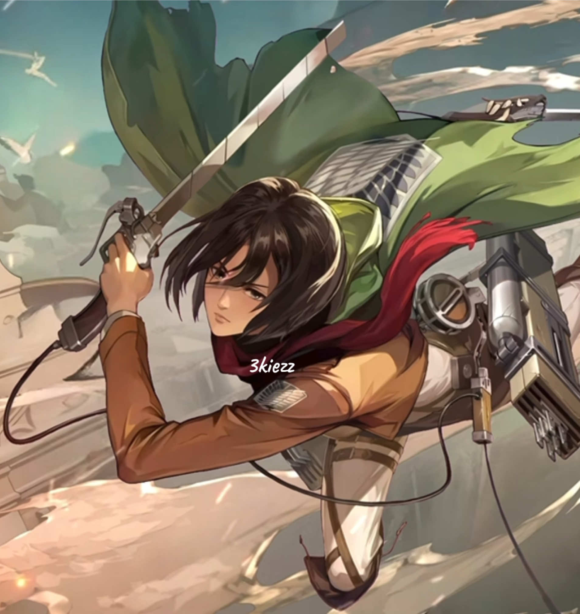 RoV x Attack on Titan | Aoi - Mikasa Ackermann #fyp #rov #AttackOnTitan #fluk3i #animation 