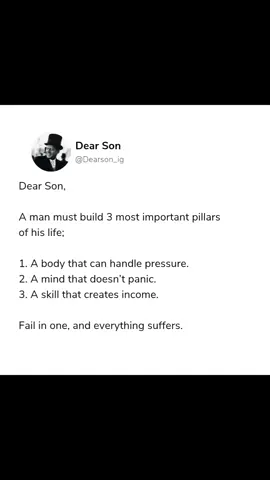 My Dear son, listen to me. 