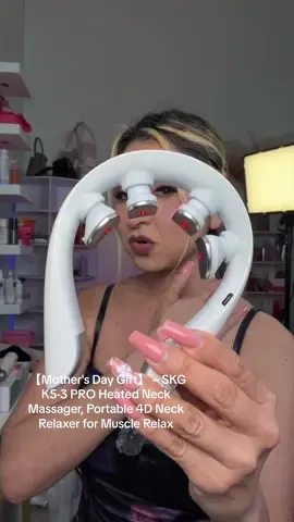 【Mother's Day Gift】 – SKG K5-3 PRO Heated Neck Massager, Portable 4D Neck Relaxer for Muscle Relaxation ##neckmassager##masajes##TikTokShopStockUp##tiktokshopmothersday