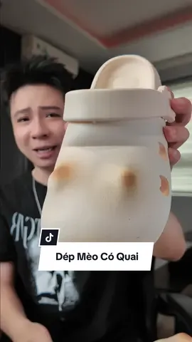 Dép sục mèo 3D đáng yêu mà có cả quai đi tiện lắm luôn #giaydep #hieusachieu #tiktokshop 