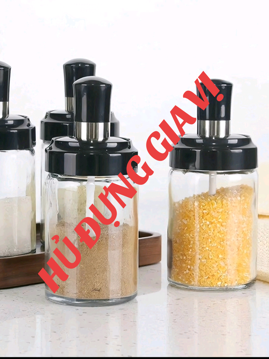 Hủ đựng gia vị thủy tinh an toàn, tiện lợi #huthuytinhdunggiavi #taphoa #hudunggiavi #dogiadung #dodungnhabep 