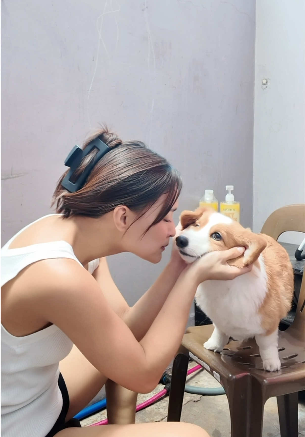 Bath time = bonding time 🐶💛 I only trust AKIIKA 4-in-1 Pet Shampoo to keep my baby clean, soft, and smelling fresh all day! ✨ Because they deserve the best care too 🫶 #PetCare # fyp #trending #Akiika #fyp  