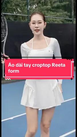 Áo dài tay croptop Reeta form #batamreview #thoitrangnu #setthethao 