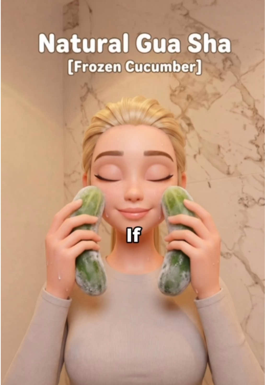 The gua sha stone has been in her freezer the entire time. 🥒❄️✨ Zero dollars. One cucumber. Lifted sculpted cheekbones in two weeks. What you need: 🥒 1 Fresh Cucumber sliced in half lengthwise ❄️ A freezer How to make it: Slice cucumber in half lengthwise. Freeze both halves completely. How to use it: Use the flat frozen side directly on the face. 🔹 Cheeks — Press firmly and stroke outward toward the temples. Five strokes each side. 🔹 Chin & Jawline — Stroke outward from center of chin toward the ear. Five strokes each side. 🔹 Forehead — Stroke upward from brows toward the hairline. Five strokes each side. What it does: ✔ Cold constricts blood vessels and reduces puffiness instantly ✔ Silica and vitamin K penetrate and tighten the delicate skin surface ✔ Upward strokes stimulate lymphatic drainage and push trapped fluid out 💡 Pro tip: When done simply cut off the used slice and put the rest back in the freezer. One cucumber lasts multiple sessions. Do this every evening. Two weeks. Her face will look lifted sculpted and defined. 💾 Save this and start tonight. 👉 Follow for more natural beauty rituals. 💬 Comment 