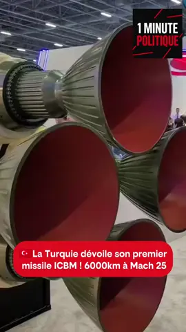 🇹🇷🔥La Turquie dévoile son premier missile ICBM ! 6000km à Mach 25 !